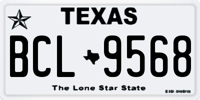 TX license plate BCL9568