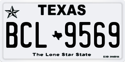 TX license plate BCL9569