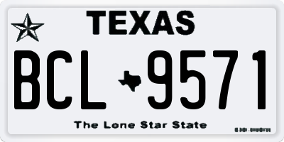 TX license plate BCL9571