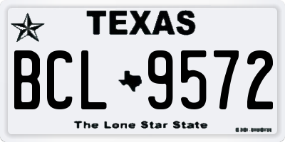 TX license plate BCL9572