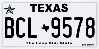TX license plate BCL9578