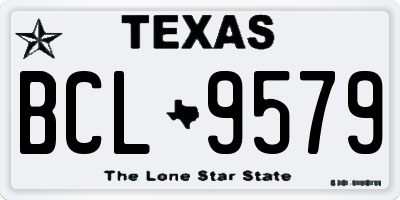 TX license plate BCL9579