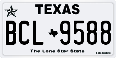 TX license plate BCL9588