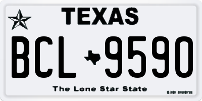 TX license plate BCL9590