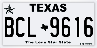 TX license plate BCL9616
