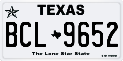 TX license plate BCL9652