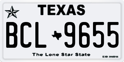 TX license plate BCL9655