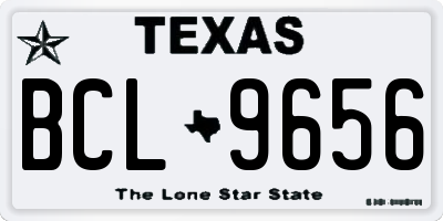 TX license plate BCL9656