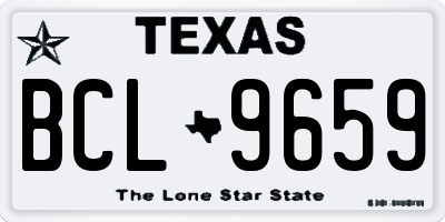 TX license plate BCL9659