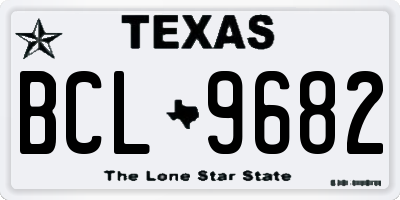 TX license plate BCL9682