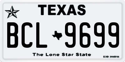 TX license plate BCL9699