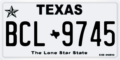 TX license plate BCL9745