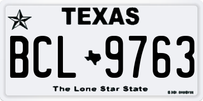 TX license plate BCL9763