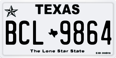 TX license plate BCL9864