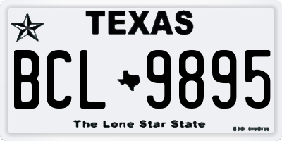 TX license plate BCL9895