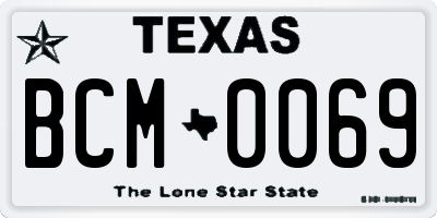 TX license plate BCM0069