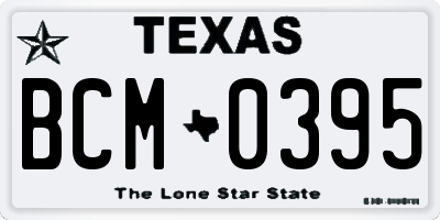 TX license plate BCM0395