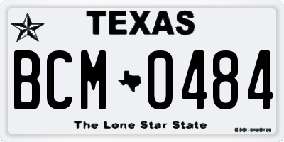 TX license plate BCM0484