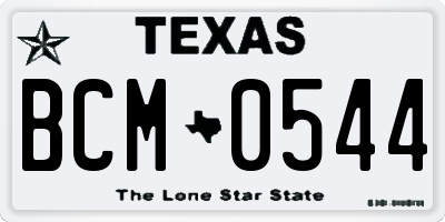 TX license plate BCM0544