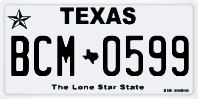 TX license plate BCM0599