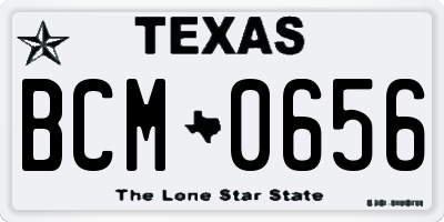 TX license plate BCM0656