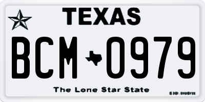 TX license plate BCM0979