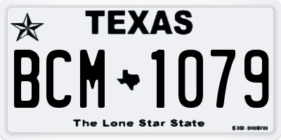 TX license plate BCM1079