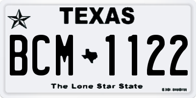 TX license plate BCM1122