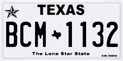 TX license plate BCM1132