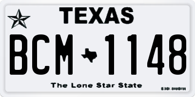 TX license plate BCM1148