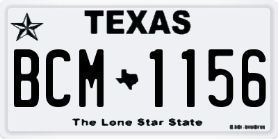 TX license plate BCM1156