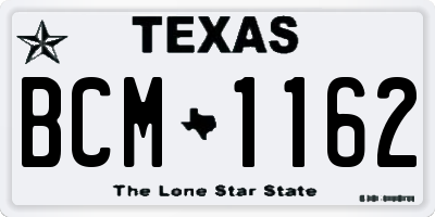 TX license plate BCM1162