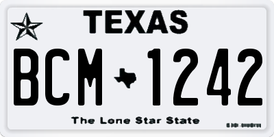TX license plate BCM1242