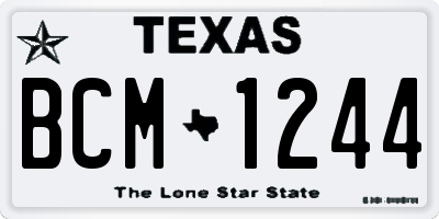 TX license plate BCM1244