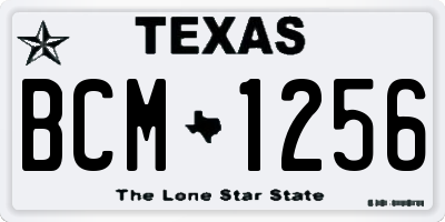 TX license plate BCM1256