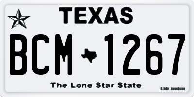 TX license plate BCM1267