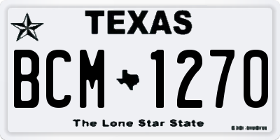 TX license plate BCM1270