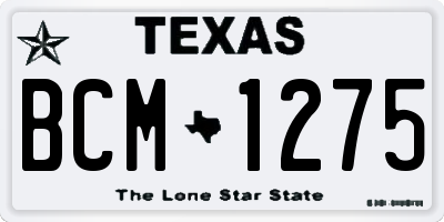 TX license plate BCM1275