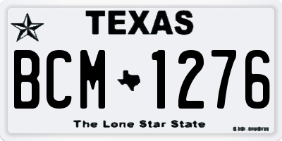TX license plate BCM1276