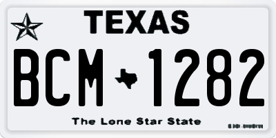 TX license plate BCM1282