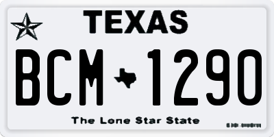 TX license plate BCM1290