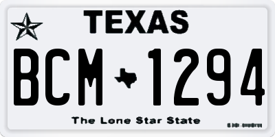 TX license plate BCM1294