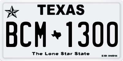 TX license plate BCM1300