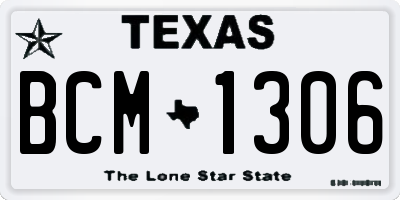 TX license plate BCM1306