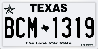 TX license plate BCM1319