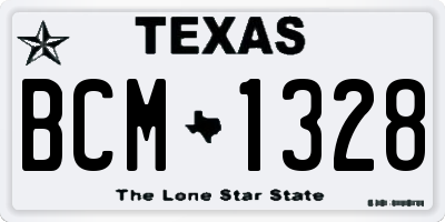 TX license plate BCM1328