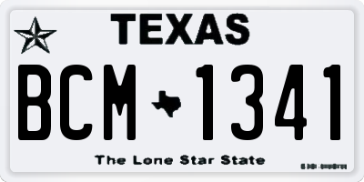 TX license plate BCM1341