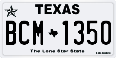 TX license plate BCM1350