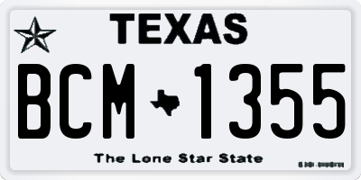 TX license plate BCM1355