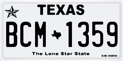 TX license plate BCM1359